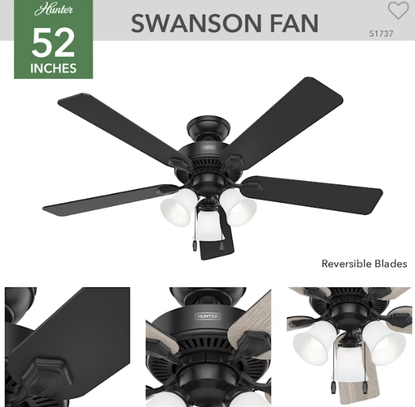 Hunter: Swanson LED- 52"