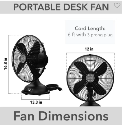 Hunter Portable Desk Fan