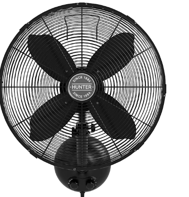 Hunter: Oscillating Wall Mounted Fan- 16"