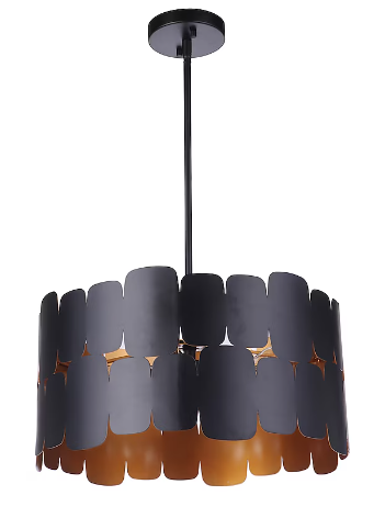 Sabrinia Pendant/Semi Flush (Black)